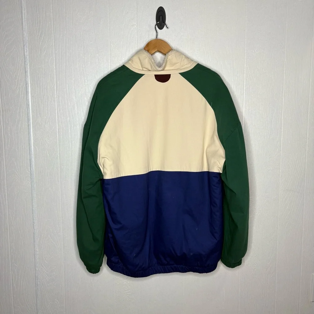 Zara Men’s color block faux shearling lined jacket size large